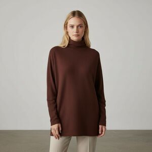 Lululemon Lab Womens Moraine Turtleneck Sweater Size M Dark Cedar Merino Wool